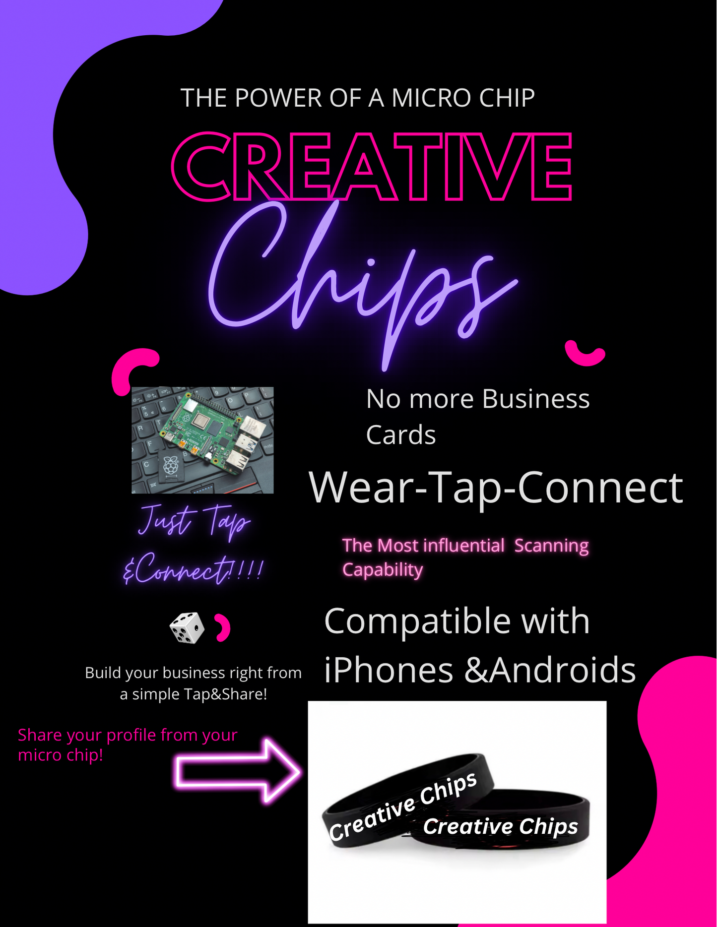 Creative Chip Business Card Bracelet